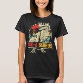 6 jaar oud Dinosaur zesde Rex Dino Six Saur T-shirt (Voorkant)