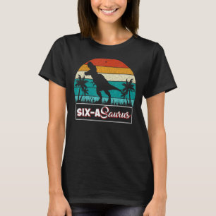 6 jaar oud Dinosaur zesde Rex Dino Six Saur T-shirt