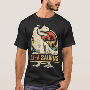 6 Jaar Oud Dinosaurus Verjaardag 6e T Rex Dino Six T-shirt