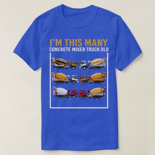 6 jaar oud Im Deze vele betonnen mixer vrachtwagen T-shirt (Design voorkant)