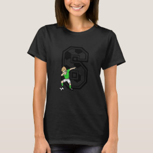6 Jaar Oud Jongen Voetballer 6e Verjaardag Kindere T-shirt
