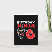 6 Jaar Oud Karate Ninja Party Kinder 6e Verjaardag Kaart (Voorkant)