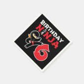 6 Jaar Oud Karate Ninja Party Kinder 6e Verjaardag Servet (Hoek)