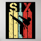 6 Jaar Oud Karate Verjaardag Jongen Meisje 6e Verj Poster (Voorkant)