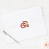 6 jaar oud Klassieke Rou Ronde Sticker (Envelop)