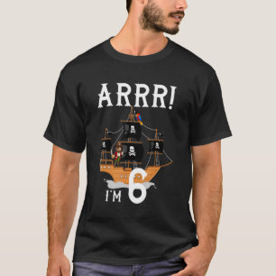 6 jaar oud piraatkinderen Birthday Party Pirates S T-shirt