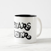 6 jaar oud tweekleurige koffiemok (Voorkant rechts)