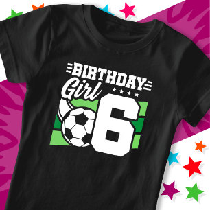 6 Jaar Oud Voetbal Football Feest 6e Verjaardag Me T-shirt