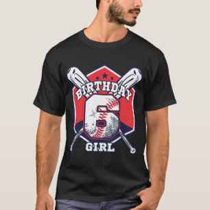 6 jaar oude 6e Baseball Birthday Party Theme Boys T-shirt
