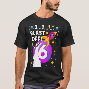 6 jaar oude astronaut afgebroken buitenruimte 6e k t-shirt