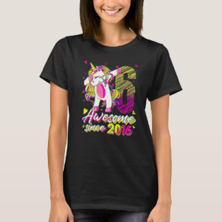 6 Jaar Oude Eenhoorn Dabbing 6e Verjaardag Meisje  T-shirt