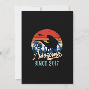 6 jaar oude jongen Geweldige 2017 6th Birthday Din Kaart