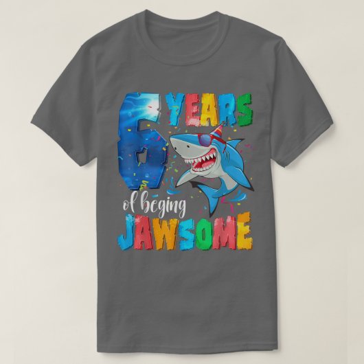 6 jaar oude jongens meisjes 6e geboorte t-shirt (Design voorkant)