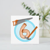 6 jaar oude Jongensbouwer Gereedschap Verjaardagso Kaart (Staand voorkant)