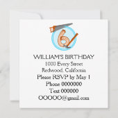 6 jaar oude Jongensbouwer Gereedschap Verjaardagso Kaart (Achterkant)