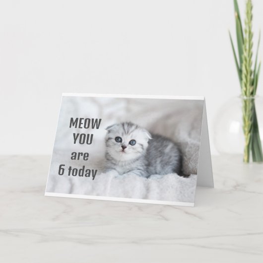 ** 6 JAAR OUDE MEISDAG* KAART (Voorkant)