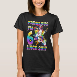 6 jaar Oude meisjes die de Unicorn Pirates 6e gebo T-shirt