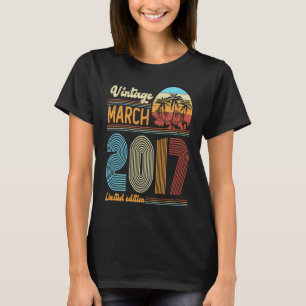 6 jaar oude  meisjesjongen van maart 2017 t-shirt
