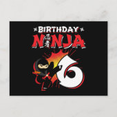 6 Jaar Oude Strips Ninja 6e Verjaardag Briefkaart (Voorkant)