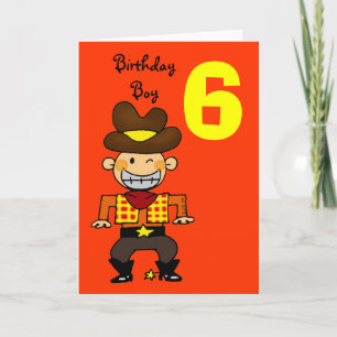 6 jaar oude verjaardag jongen kaart