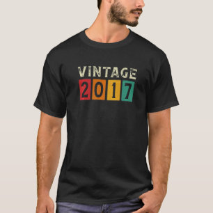 6 jaar Oude Vintage 2017 6e verjaardag Mannen Vrou T-shirt