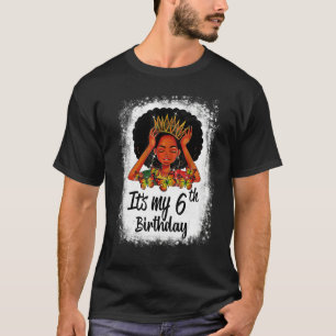 6 jaar oude zwarte melanine vrouw meisje Het is mi T-shirt