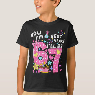 6 jaar verjaardag 67 trend nu ben ik 6 volgend jaa t-shirt