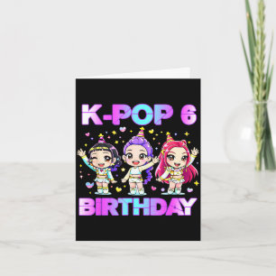 6 jaar verjaardag k pop kinderen 6e verjaardag mei kaart