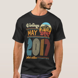 6 jaar  verjaardag Meisjesjongens Mei 2017 T-shirt