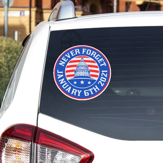 6 januari 2021 Vergeet nooit 1/6/21 anti-Trump Sticker
