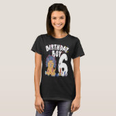 6-jarige Birthday boy dinosaur T-shirt (Voorkant volledig)