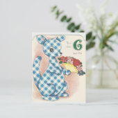 6-jarige Happy Birthday Kangaroo Briefkaart (Staand voorkant)