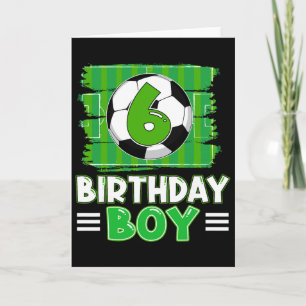 6 jarige verjaardag jongen voetbal 6de feest thema kaart