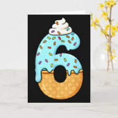 #6 Jersey Uniform Drip Teen Slang, Funny Ice Cream Kaart (Gele Bloem)