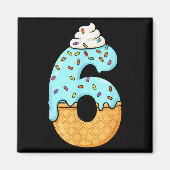 #6 Jersey Uniform Drip Teen Slang, Funny Ice Cream Magneet (Voorkant)