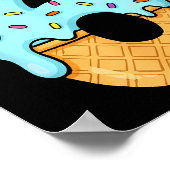 #6 Jersey Uniform Drip Tiener Slang, Grappig Ijs Poster (Hoek)