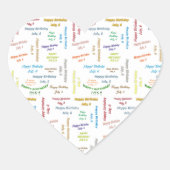 6 juli, geboortedag Sticker (Voorkant)