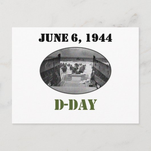 6 juni 1944: D-dag Briefkaart (Voorkant)