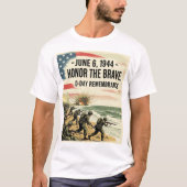 6 juni D-Day Remembrance T-shirt (Voorkant)
