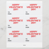 6 Kaarten voor videospellen Kinder klaslokaalValen Briefhoofd (Achterkant)