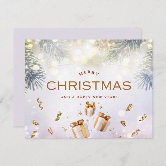 6 kerst feestdagenkaart (Voorkant / Achterkant)