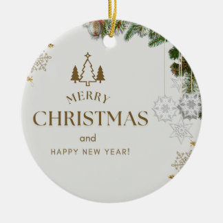 6 kerst keramisch ornament