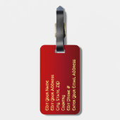 6 kerst notenkrakers bagagelabel (Achterkant verticaal)