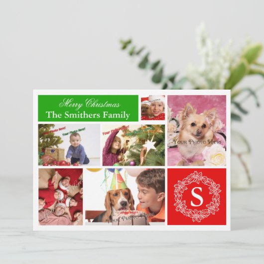 6 Kerstkaart voor fotoserie (Staand voorkant)