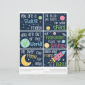 6 Kinder kaarten voor de buitenruimte van de klasl Briefhoofd (Staand voorkant)