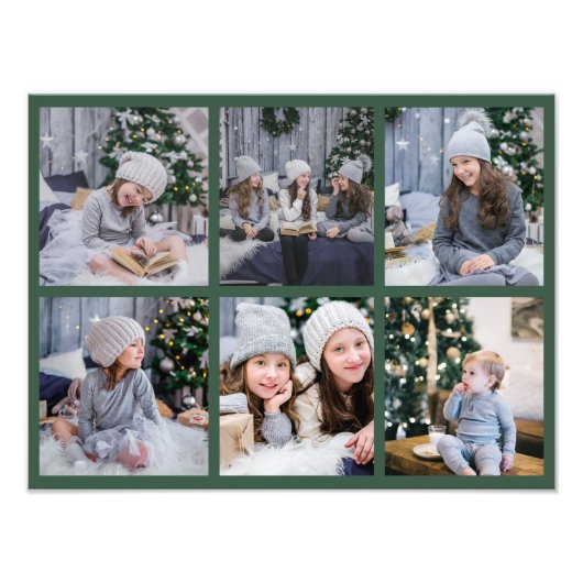 6 Kinder pagina met foto's Galerij met foto's Groe Foto Afdruk (Voorkant)