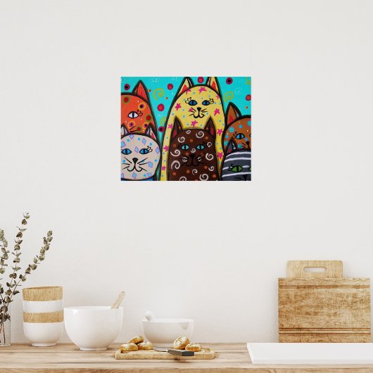 6 KITTENS POSTER (Keuken)
