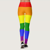 6 Kleur Pride Vlag Regenboog Gestreept LGBT Leggings (Achterkant)