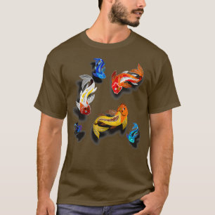6 kleurrijke Koi Carps T-shirt