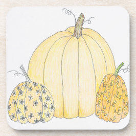 6 kurk terug Onderzetters pompoen trio